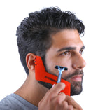 revobeard revohair revogoatee beard goatee hair haircut styles styler tool guide stencil outline template edge up barber barbershop tools. man men boy male handsome. razor blade trimmer trim groom grooming straught edge curve cut step cut neckline. facial line up earline taper line side part save money time