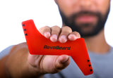 revobeard revohair revogoatee beard goatee hair haircut styles styler tool guide stencil outline template edge up barber barbershop tools. man men boy male handsome. razor blade trimmer trim groom grooming straught edge curve cut step cut neckline. facial line up earline taper line side part save money time