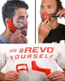 revobeard revogoatee bundle beard goatee template stencil guide outline edge up tool. sideburns step cut curve go #revo yourself. save money bundle sale barber time barbershop cut hair cut t shirts chinline mustache men man male styles hair facial handsome look good fresh cut groom grooming razor blader buzzer trimmer trim straight edge outline tapered edges